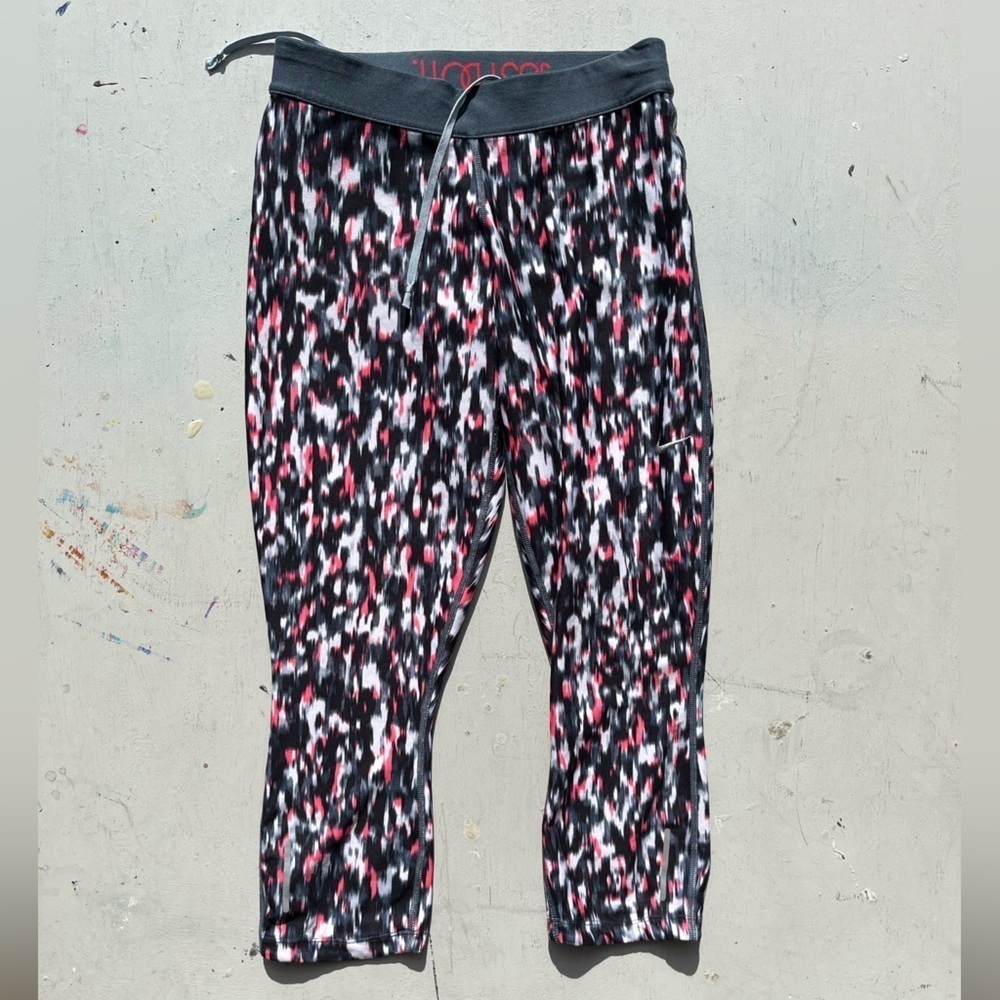 Women's Nike Bottoms Multicolor Colorblock M Stretch Active Leggings Pull-On Gym